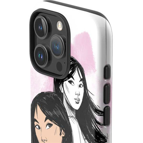 Disney Princess Mulan Sketch iPhone 16 Pro Max Impact Case